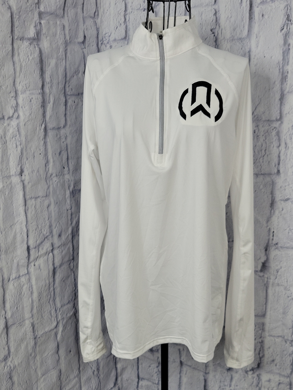 Holloway White‎ 1/4 Zip Performance Athletic Women's Pullover Medium